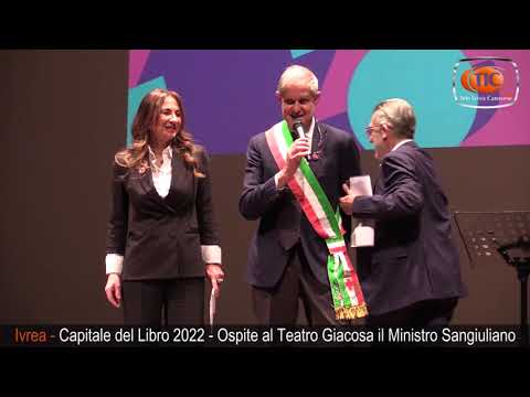immagine di anteprima del video: Ivrea: il Ministro della Cultura Sangiuliano al Teatro Giacosa