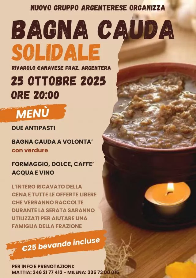 Bagna cauda solidale Rivarolo, fraz.ne Argentera