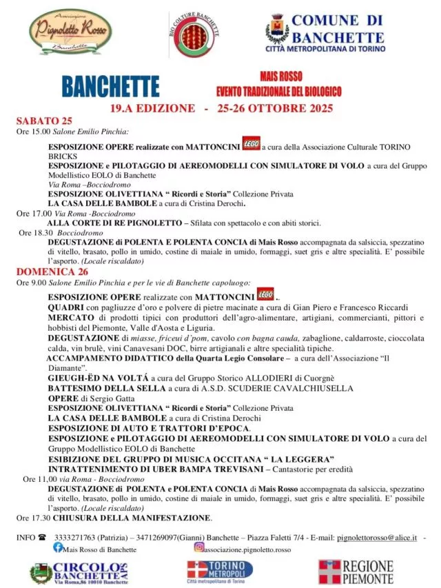Banchette, Sagra del Mais