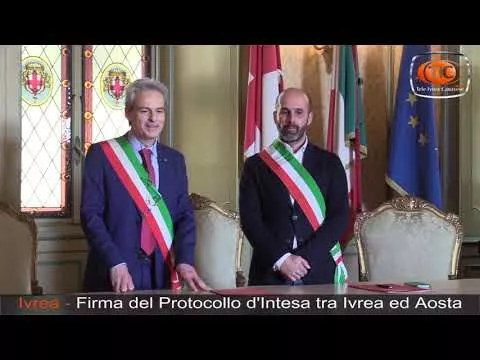 immagine di anteprima del video: Ivrea - Firma del Protocollo di Intesa tra Ivrea ed Aosta