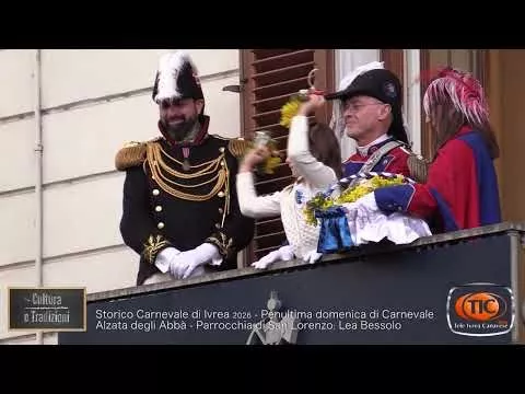 immagine di anteprima del video: Storico Carnevale di Ivrea - Alzata Abb&agrave; domenica 8 febbraio...
