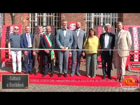 immagine di anteprima del video: Ivrea, il Ministro della cultura Giuli in visita al sito...