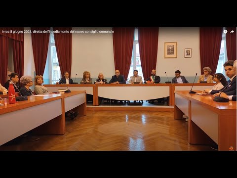 immagine di anteprima del video: Ivrea 5 giugno 2023, diretta dell'insediamento del nuovo...