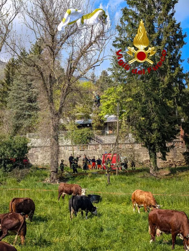 Salvataggio del Parapendista da parte dei VVF