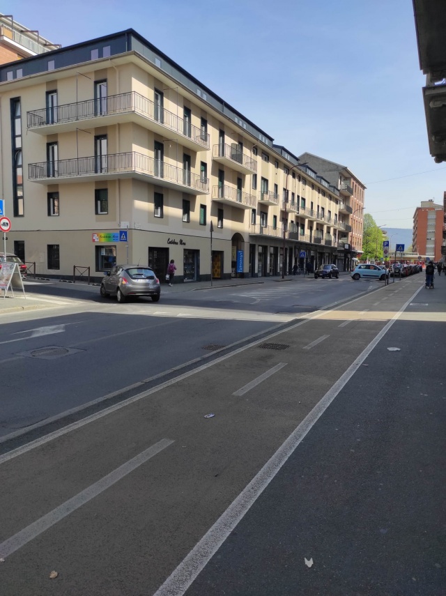 Ivrea, la pista ciclabile di corso M. d'Azeglio