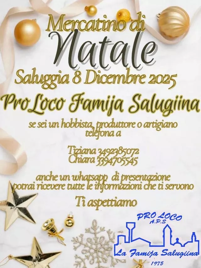 Saluggia 8 dicembre mercatino di Natale
